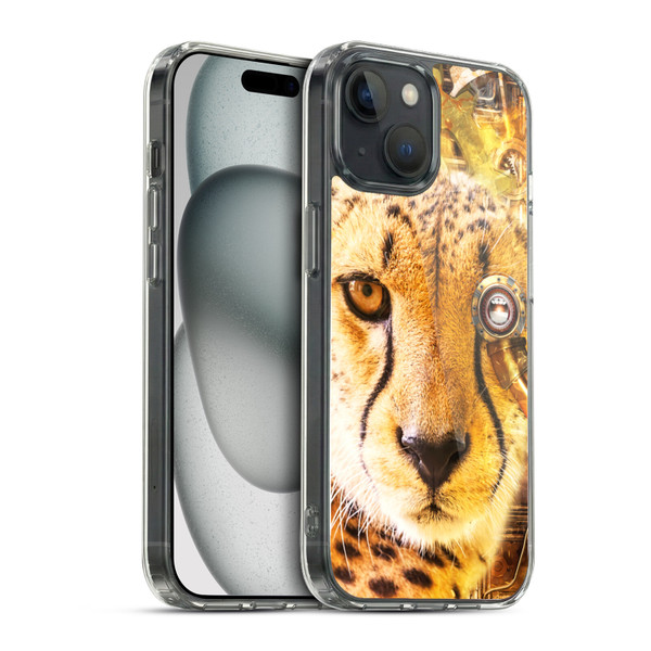 Simone Gatterwe Steampunk Cheetah Soft Gel Case for Apple iPhone 15 & MagSafe