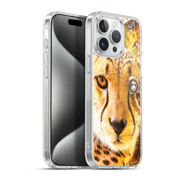 Simone Gatterwe Steampunk Cheetah Soft Gel Case for Apple iPhone 15 Pro Max & MagSafe