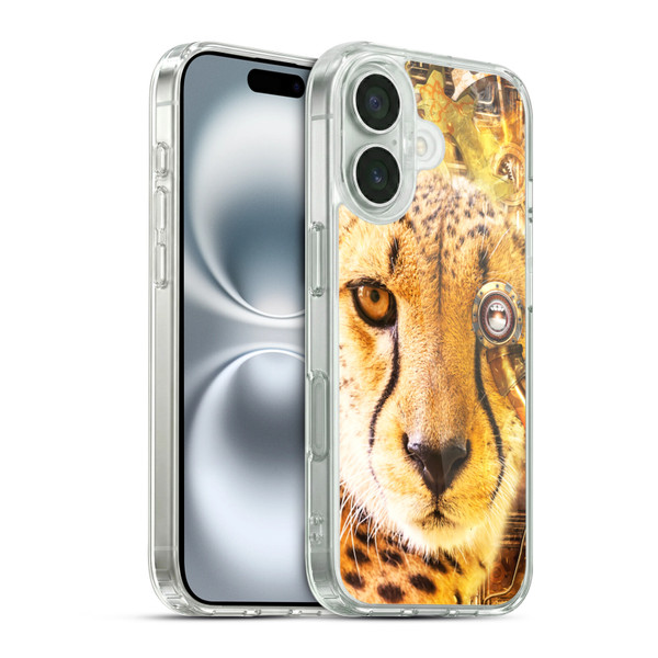 Simone Gatterwe Steampunk Cheetah Soft Gel Case for Apple iPhone 16 & MagSafe