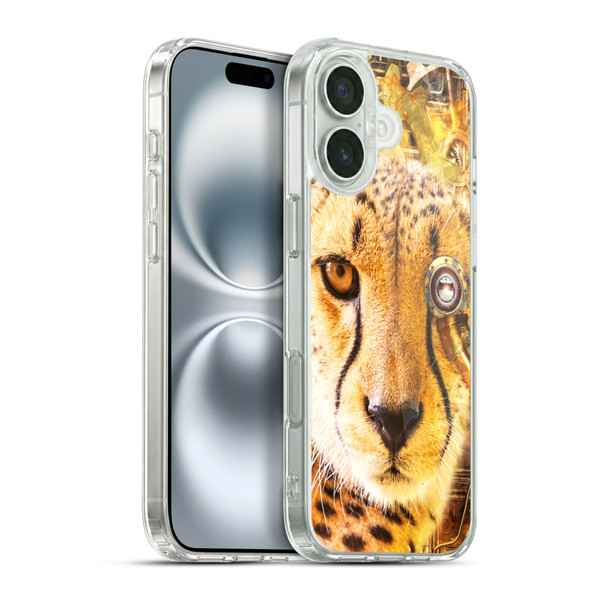 Simone Gatterwe Steampunk Cheetah Soft Gel Case for Apple iPhone 16 Plus & MagSafe