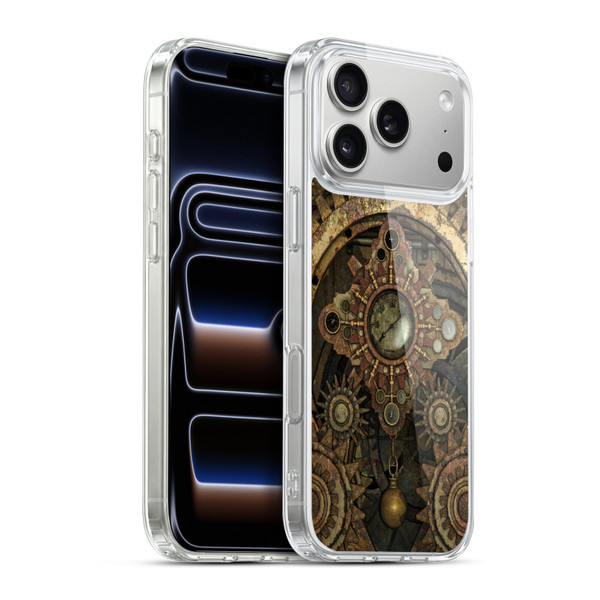 Simone Gatterwe Steampunk Rusty Vintage Gears Soft Gel Case for Apple iPhone 17 Pro Max
