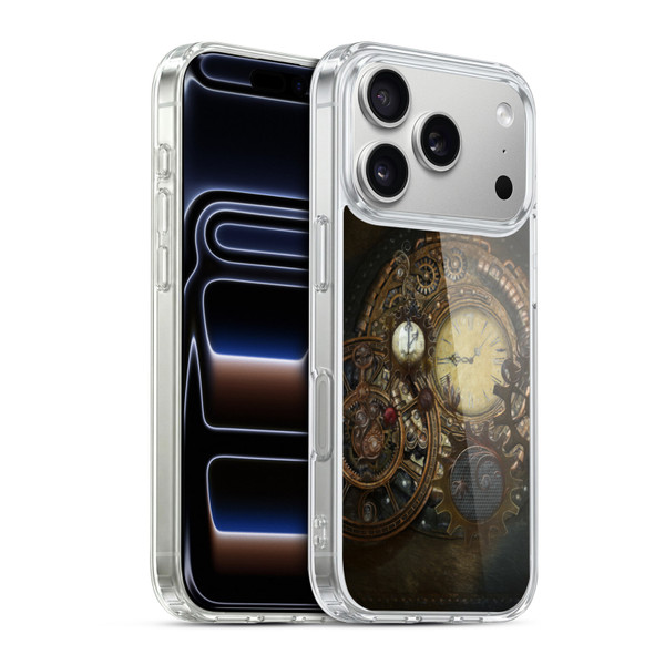 Simone Gatterwe Steampunk Clocks Soft Gel Case for Apple iPhone 17 Pro