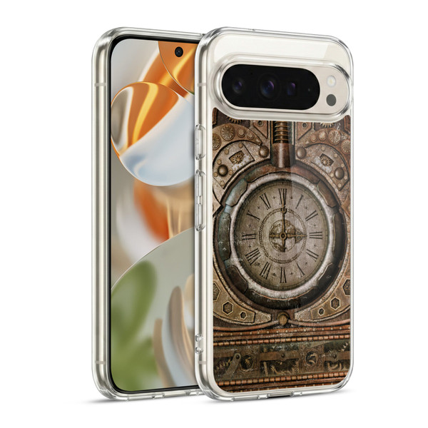 Simone Gatterwe Steampunk Grunge Clock Soft Gel Case for Google Pixel 9 / Pixel 9 Pro