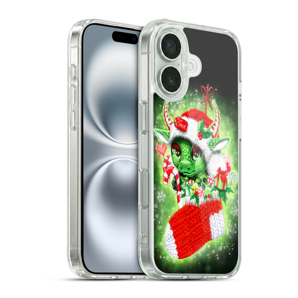 Sheena Pike Holiday Stocking Christmas Dragon Soft Gel Case for Apple iPhone 16 & MagSafe