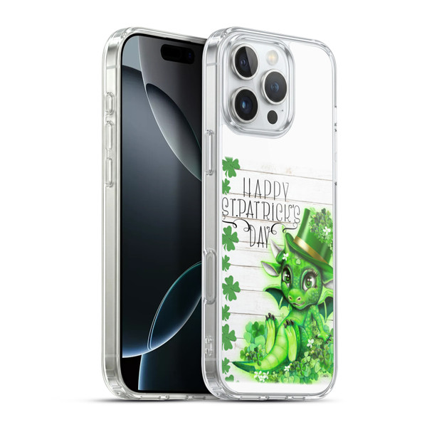 Sheena Pike Holiday St. Patrick Day Clover Dragon Soft Gel Case for Apple iPhone 16 Pro Max & MagSafe