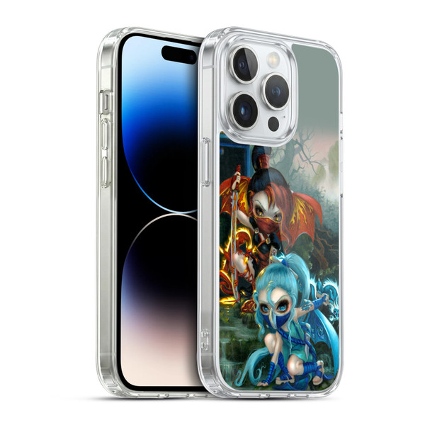 Strangeling Dragon Elemental Ninja Fairies Soft Gel Case for Apple iPhone 14 Pro & MagSafe