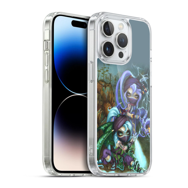 Strangeling Dragon Lightning Ninja Fairies Soft Gel Case for Apple iPhone 14 Pro & MagSafe