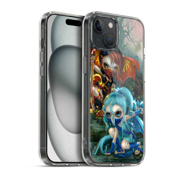 Strangeling Dragon Elemental Ninja Fairies Soft Gel Case for Apple iPhone 15 Plus & MagSafe