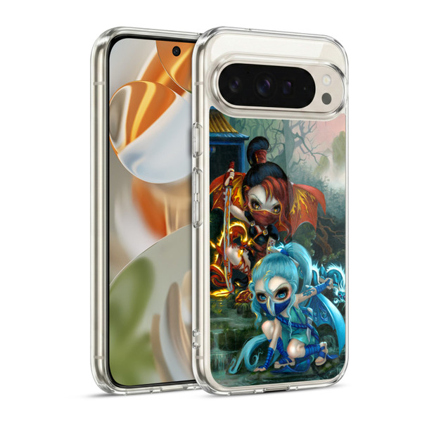 Strangeling Dragon Elemental Ninja Fairies Soft Gel Case for Google Pixel 9 / Pixel 9 Pro