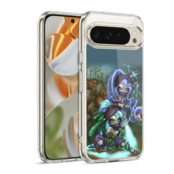 Strangeling Dragon Lightning Ninja Fairies Soft Gel Case for Google Pixel 9 / Pixel 9 Pro