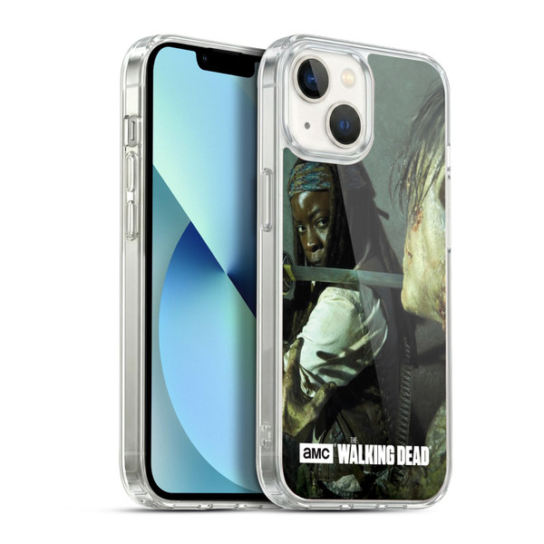 AMC The Walking Dead Filtered Characters Michonne Katana Soft Gel Case for Apple iPhone 13