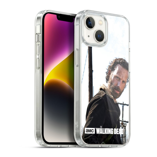 AMC The Walking Dead Filtered Characters Rick Gun Soft Gel Case for Apple iPhone 14