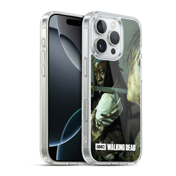 AMC The Walking Dead Filtered Characters Michonne Katana Soft Gel Case for Apple iPhone 16 Pro & MagSafe