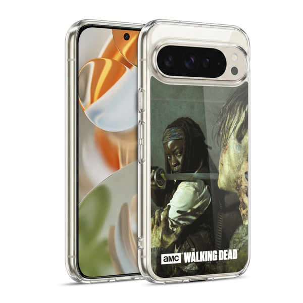 AMC The Walking Dead Filtered Characters Michonne Katana Soft Gel Case for Google Pixel 9 / Pixel 9 Pro