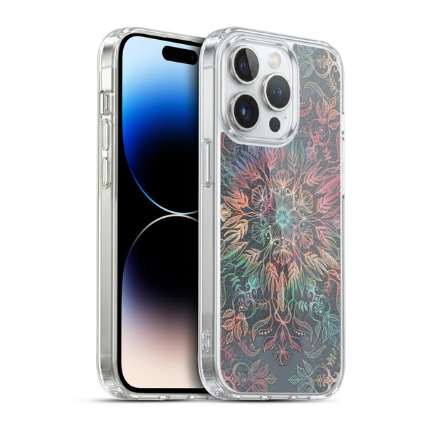 Micklyn Le Feuvre Floral Patterns Winter Sunset Mandala Soft Gel Case for Apple iPhone 14 Pro & MagSafe