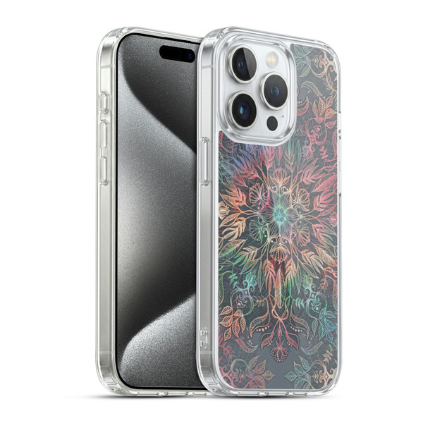 Micklyn Le Feuvre Floral Patterns Winter Sunset Mandala Soft Gel Case for Apple iPhone 15 Pro & MagSafe