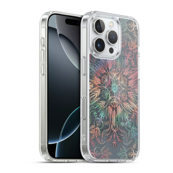 Micklyn Le Feuvre Floral Patterns Winter Sunset Mandala Soft Gel Case for Apple iPhone 16 Pro & MagSafe