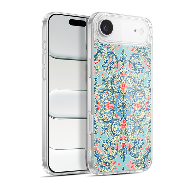 Micklyn Le Feuvre Floral Patterns Red And Blue Soft Gel Case for Apple iPhone 17 Air