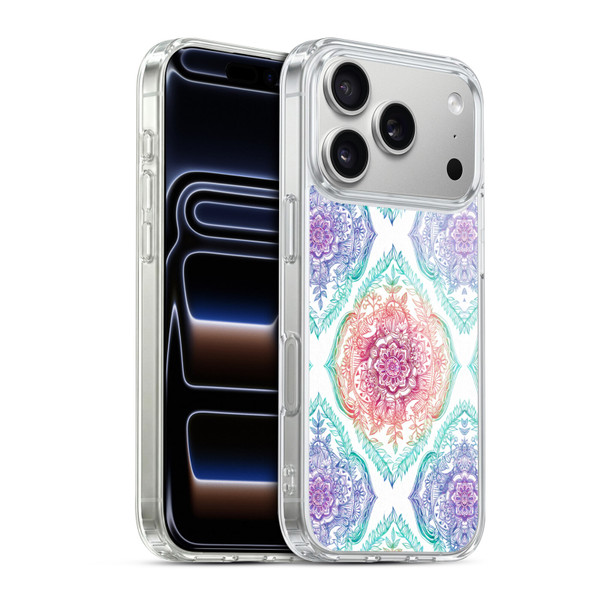 Micklyn Le Feuvre Floral Patterns Indian Ink Rainbow Version Soft Gel Case for Apple iPhone 17 Pro