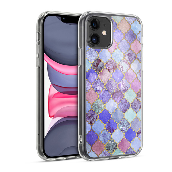 Micklyn Le Feuvre Moroccan Decorative Purple Soft Gel Case for Apple iPhone 11