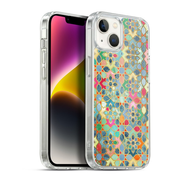 Micklyn Le Feuvre Moroccan Gilt and Glory Soft Gel Case for Apple iPhone 14 Plus & MagSafe
