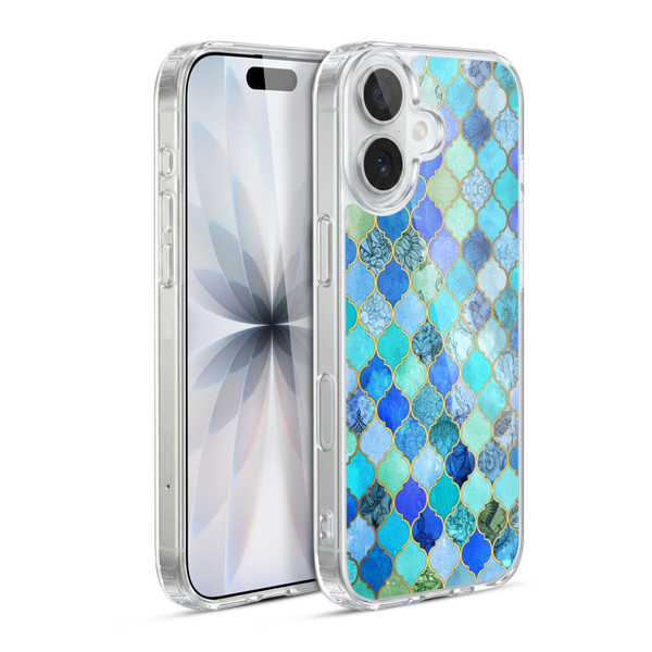 Micklyn Le Feuvre Moroccan Aqua and Gold Soft Gel Case for Apple iPhone 17