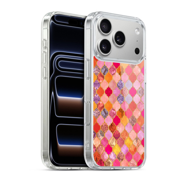 Micklyn Le Feuvre Moroccan Hot Pink and Orange Soft Gel Case for Apple iPhone 17 Pro