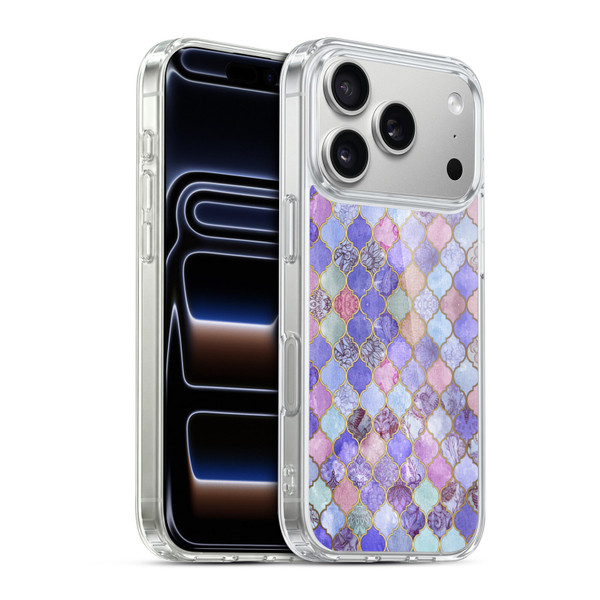 Micklyn Le Feuvre Moroccan Decorative Purple Soft Gel Case for Apple iPhone 17 Pro