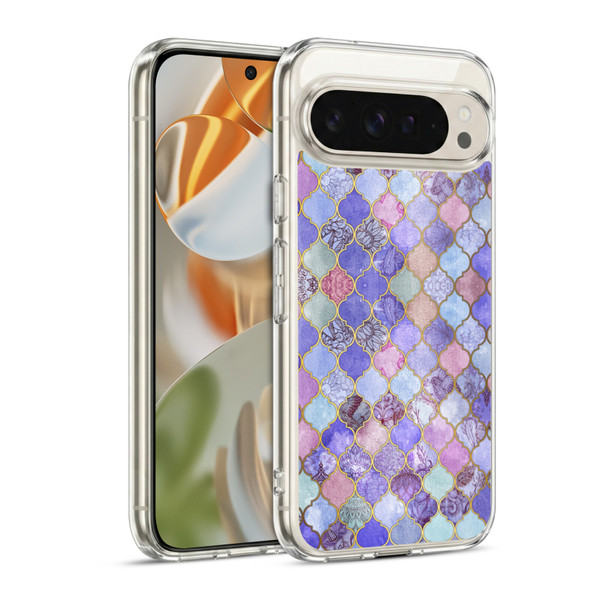 Micklyn Le Feuvre Moroccan Decorative Purple Soft Gel Case for Google Pixel 9 / Pixel 9 Pro