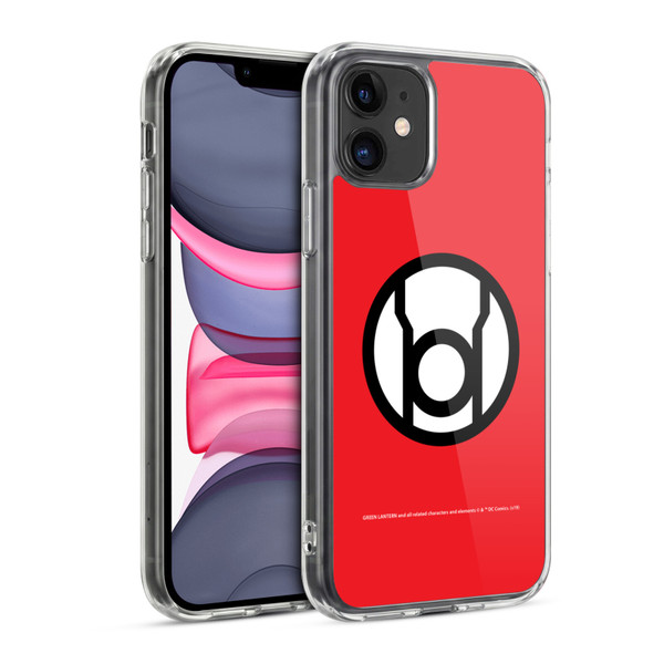 Green Lantern DC Comics Lantern Corps Red Soft Gel Case for Apple iPhone 11