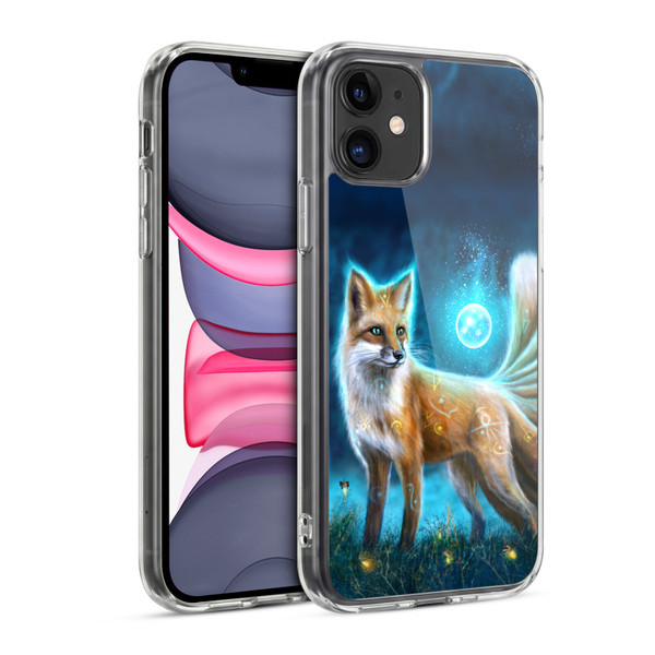 Anthony Christou Fantasy Art Magic Fox In Moonlight Soft Gel Case for Apple iPhone 11