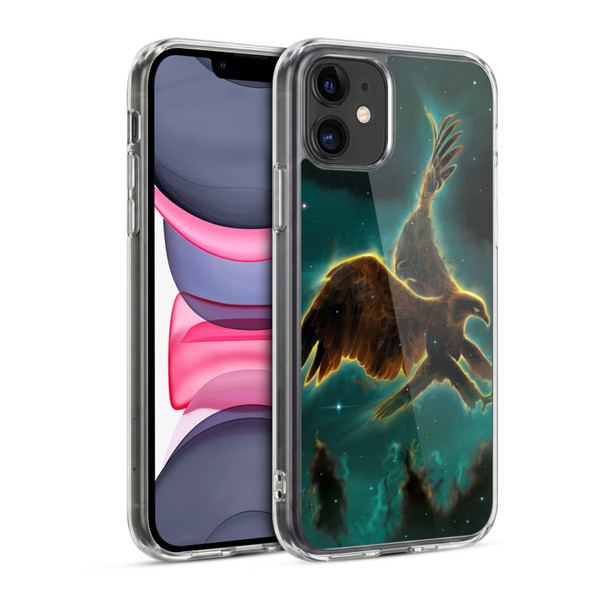 Vincent Hie Animals Eagle Galaxy Soft Gel Case for Apple iPhone 11