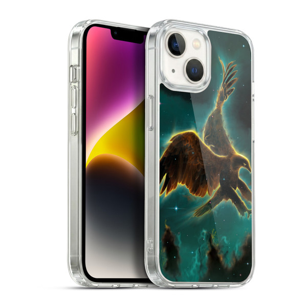 Vincent Hie Animals Eagle Galaxy Soft Gel Case for Apple iPhone 14