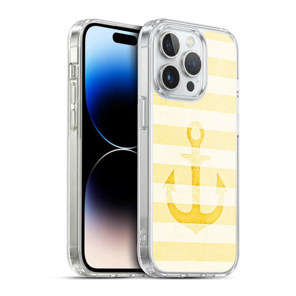 Monika Strigel Vintage Anchors Yellow Soft Gel Case for Apple iPhone 13 Pro & MagSafe