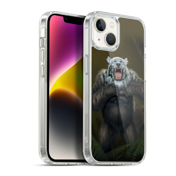 Vincent Hie Animals Tiger Gorilla Soft Gel Case for Apple iPhone 14 Plus & MagSafe