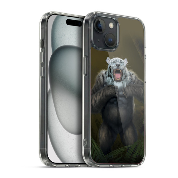 Vincent Hie Animals Tiger Gorilla Soft Gel Case for Apple iPhone 15 Plus & MagSafe