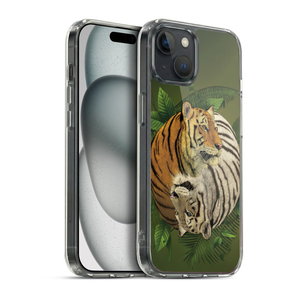 Vincent Hie Animals Tiger Yin Yang Soft Gel Case for Apple iPhone 15 Plus & MagSafe