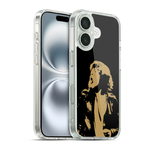 The Rolling Stones Mick Jagger Grunge Soft Gel Case for Apple iPhone 16 & MagSafe