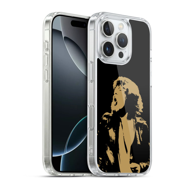 The Rolling Stones Mick Jagger Grunge Soft Gel Case for Apple iPhone 16 Pro & MagSafe
