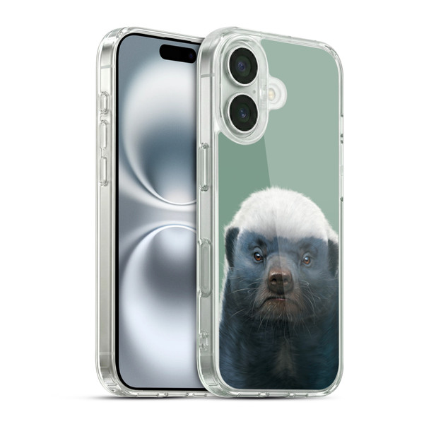 Vincent Hie Animals Honey Badger Soft Gel Case for Apple iPhone 16 & MagSafe