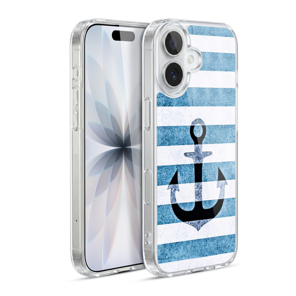 Monika Strigel Vintage Anchors Indigo Soft Gel Case for Apple iPhone 17