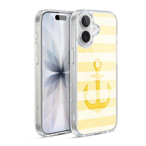 Monika Strigel Vintage Anchors Yellow Soft Gel Case for Apple iPhone 17