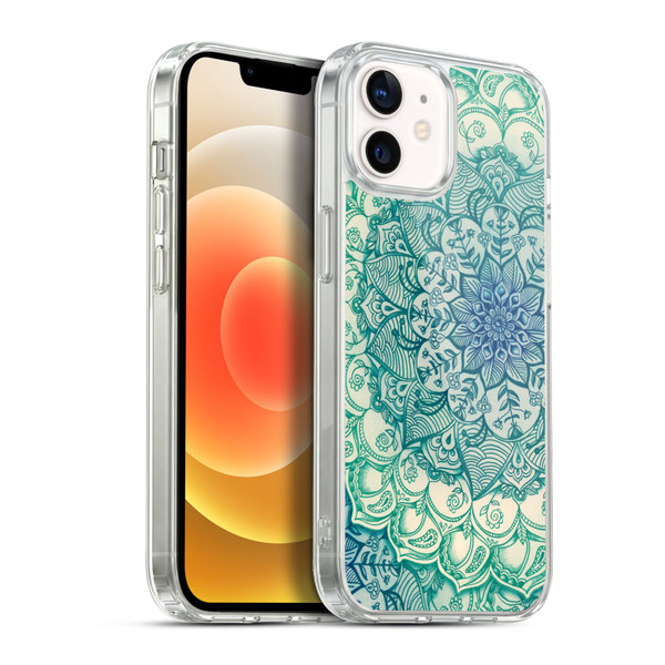 Micklyn Le Feuvre Mandala 3 Emerald Doodle Soft Gel Case for Apple iPhone 12 / iPhone 12 Pro & MagSafe