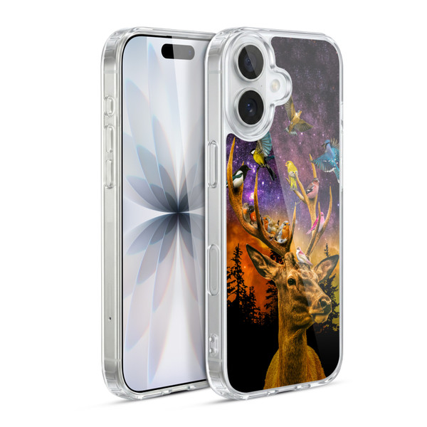 Dave Loblaw Animals Deer and Birds Soft Gel Case for Apple iPhone 17