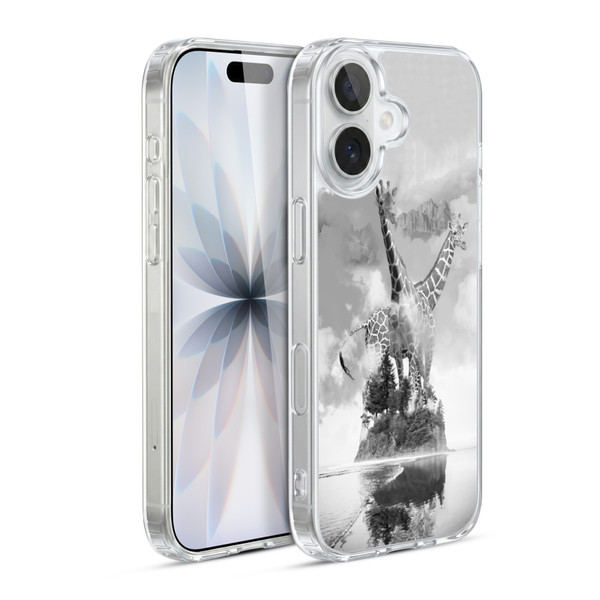 Dave Loblaw Animals Giraffe In The Mist Soft Gel Case for Apple iPhone 17