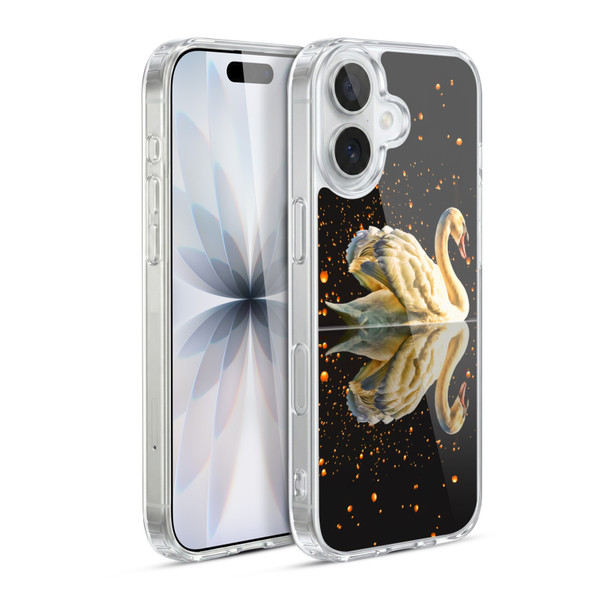 Dave Loblaw Animals Swan Lake Reflections Soft Gel Case for Apple iPhone 17