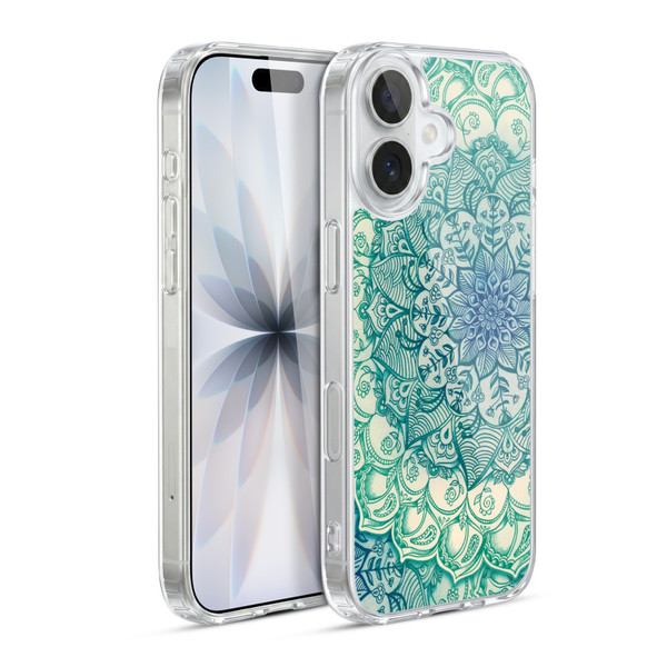 Micklyn Le Feuvre Mandala 3 Emerald Doodle Soft Gel Case for Apple iPhone 17