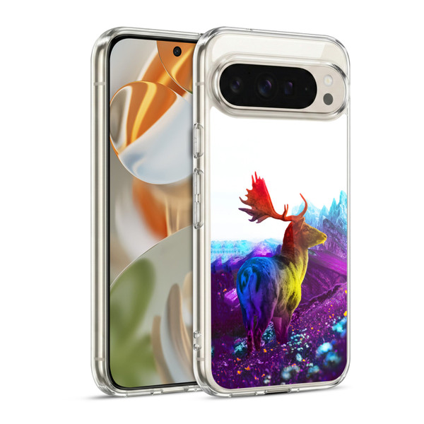 Dave Loblaw Animals Purple Mountain Deer Soft Gel Case for Google Pixel 9 / Pixel 9 Pro