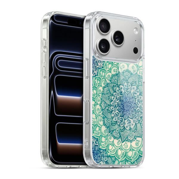 Micklyn Le Feuvre Mandala 3 Emerald Doodle Soft Gel Case for Apple iPhone 17 Pro