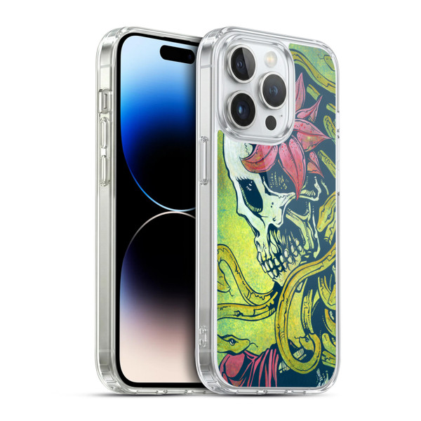 David Lozeau Colourful Art Medusa Soft Gel Case for Apple iPhone 14 Pro & MagSafe